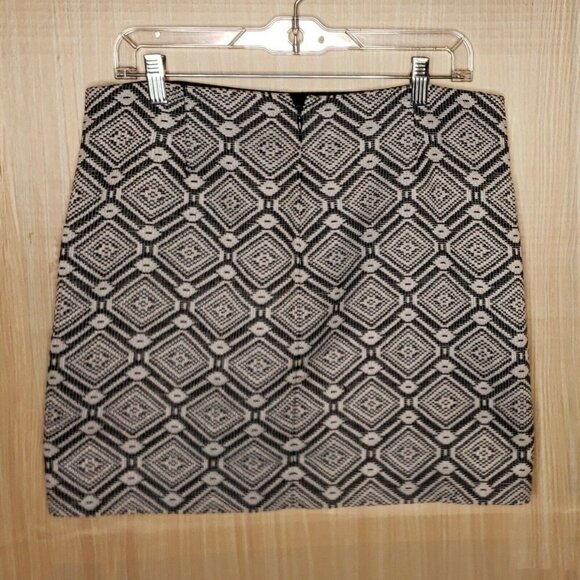 J. Crew Aztec Print Textured Lined Mini Skirt - Picture 2 of 7